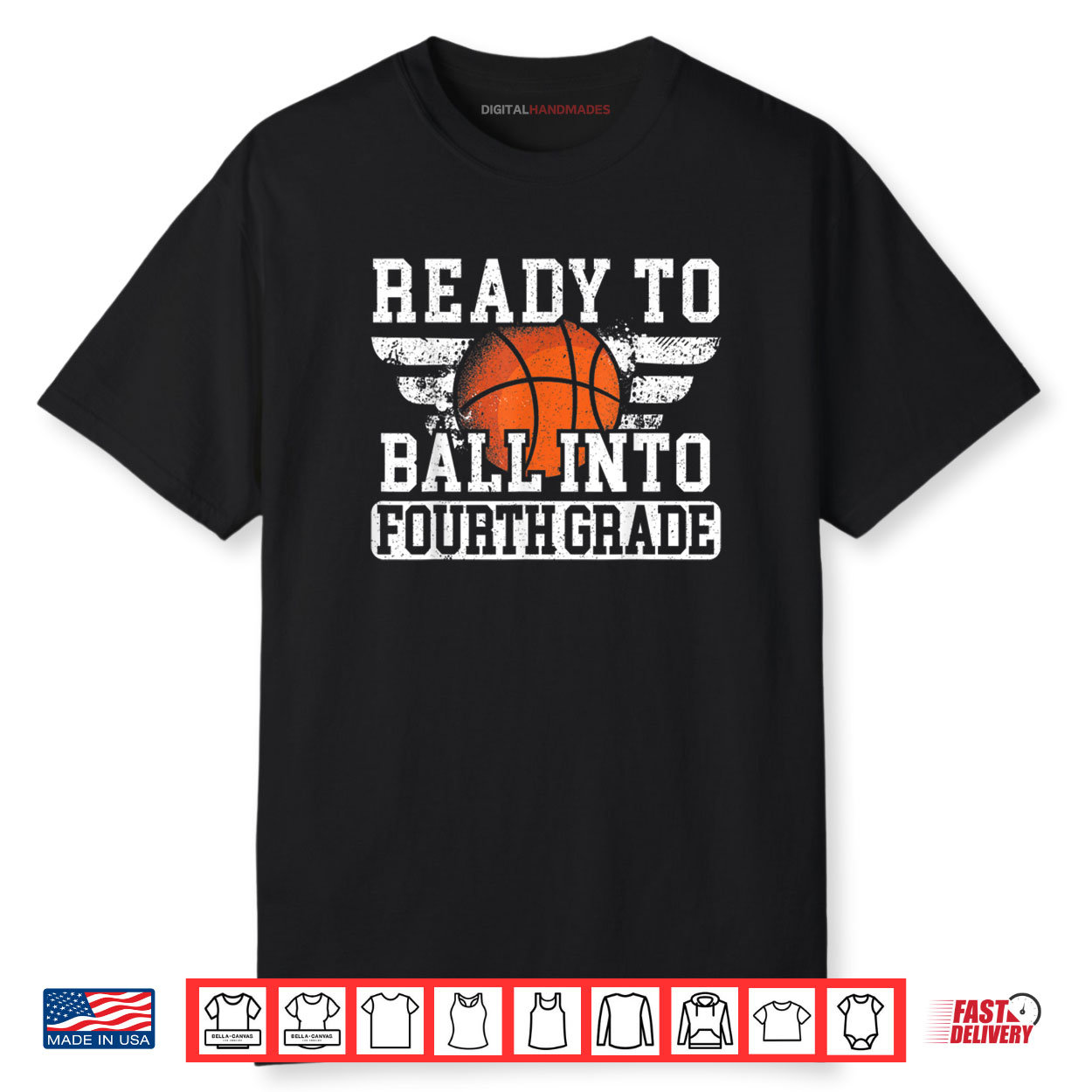 Ready To Ball Into Fourth Grade First Day Of School Shirt Ready To Ball Into Fourth Grade First Day Of School Shirt