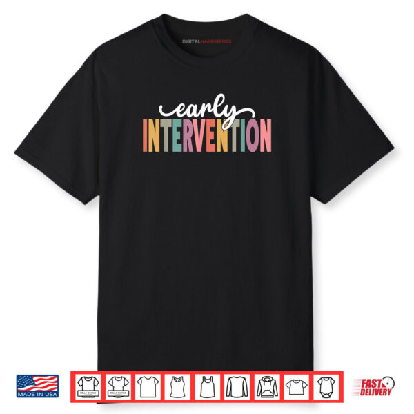 Retro Early Intervention Teacher School Support Specialist Shirt