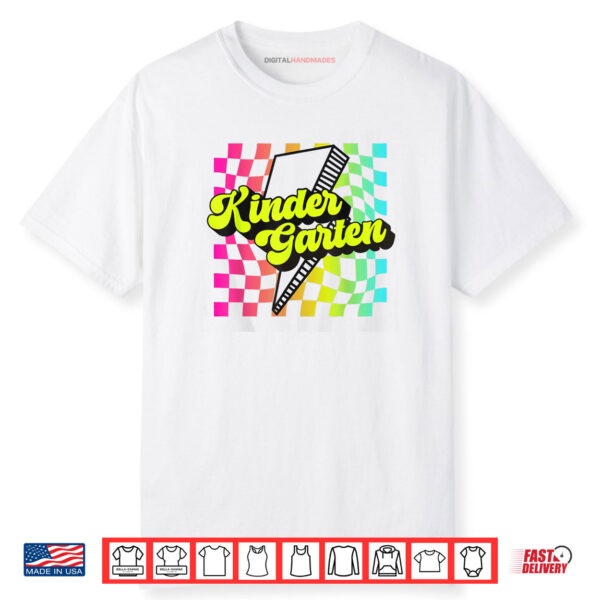 Retro Kindergarten Lightning Bolt Elementary Back To School Shirt