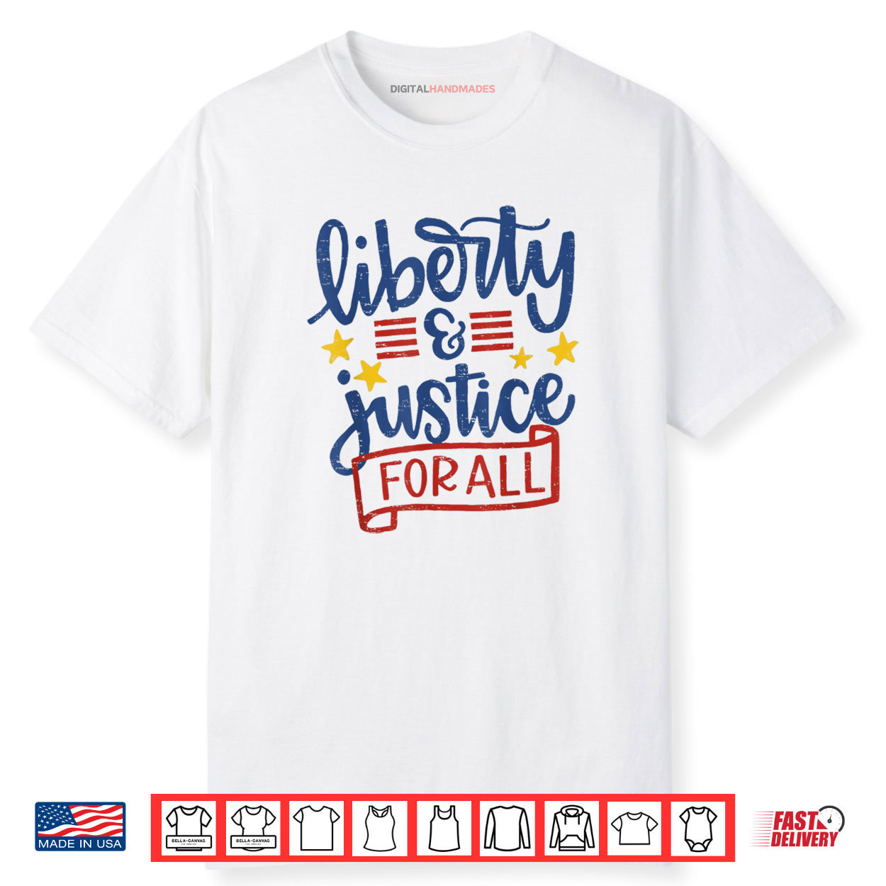 Retro Liberty And Justice For All Shirt