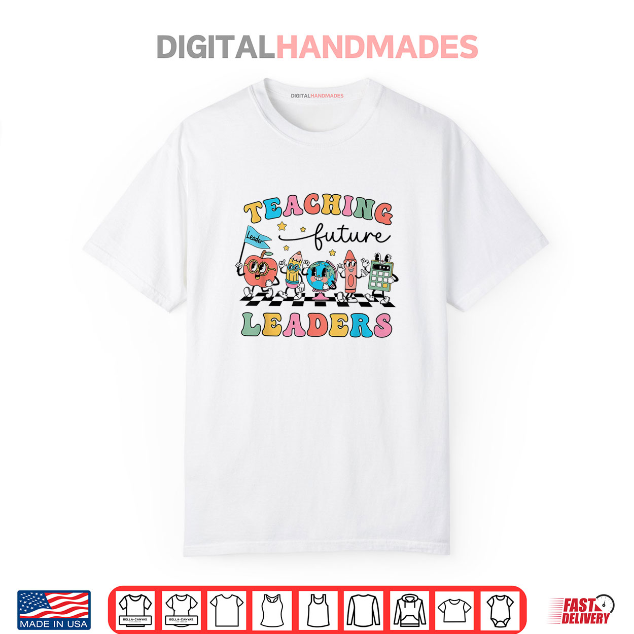Retro Teaching Future Leaders Groovy Teacher Back To School Shirt