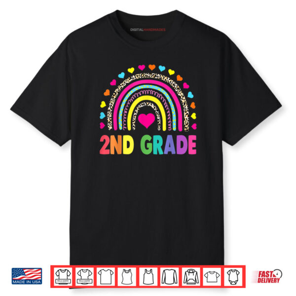 Second Grade Rainbow Girls Boys Teacher Team 2nd Grade Squad Shirt
