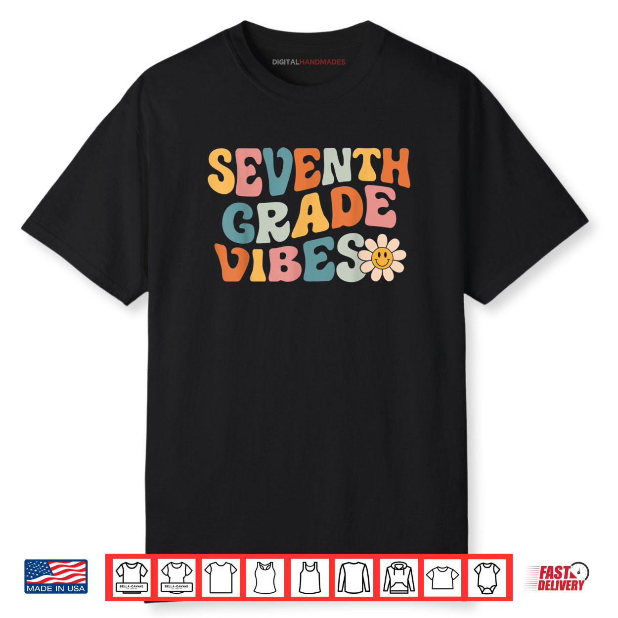 Seventh Grade Vibes 7th Grade Team Retro 1st Day of School Shirt Seventh Grade Vibes 7th Grade Team Retro 1st Day of School Shirt