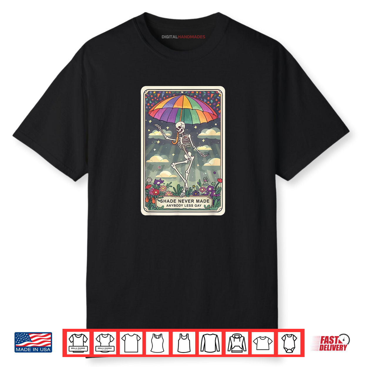 Shade Never Made Anybody Less Gay Skeleton Tarot Pride Month Shirt Shade Never Made Anybody Less Gay Skeleton Tarot Pride Month Shirt