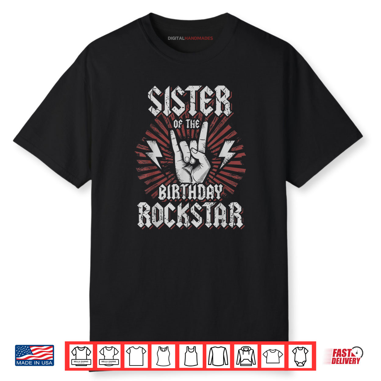 Sister of the Birthday Rockstar Matching Rocker Rock Star Shirt Sister of the Birthday Rockstar Matching Rocker Rock Star Shirt