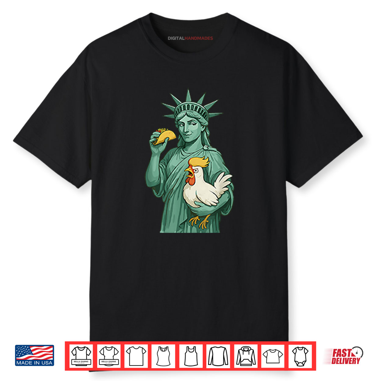 Statue Of Liberty TACO Trump Always Chickens Out Funny 2025 Shirt Statue Of Liberty TACO Trump Always Chickens Out Funny 2025 Shirt