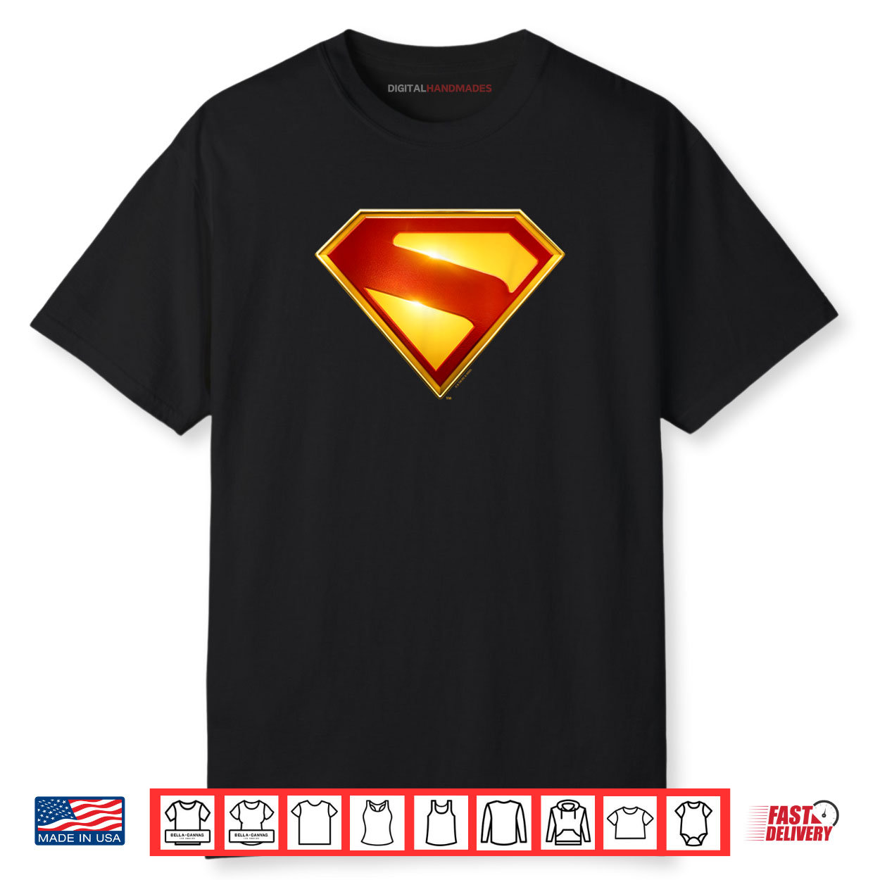 Superman (2025) Modern S Shield Shiny Chest Emblem Shirt