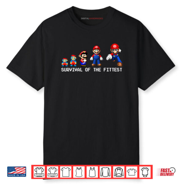 Survival Of The Fittest Mario Shirt