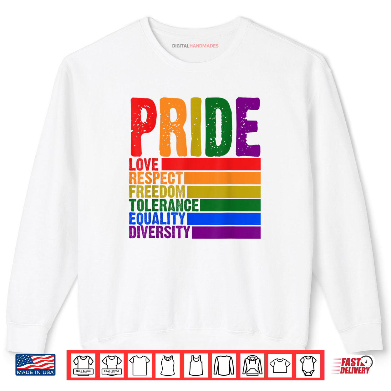 2025 Gay Pride Month Love Respect Freedom LGBTQ Rainbow Shirt 2025 Gay Pride Month Love Respect Freedom LGBTQ Rainbow Shirt