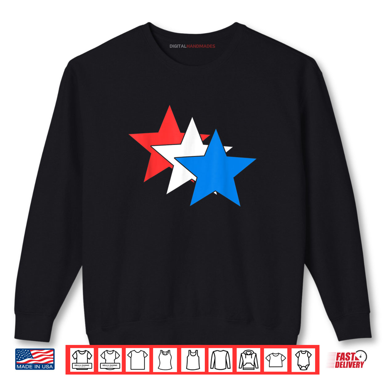 3 Three Stars American USA Fourth 4th of July Shirt 3 Three Stars American USA Fourth 4th of July Shirt