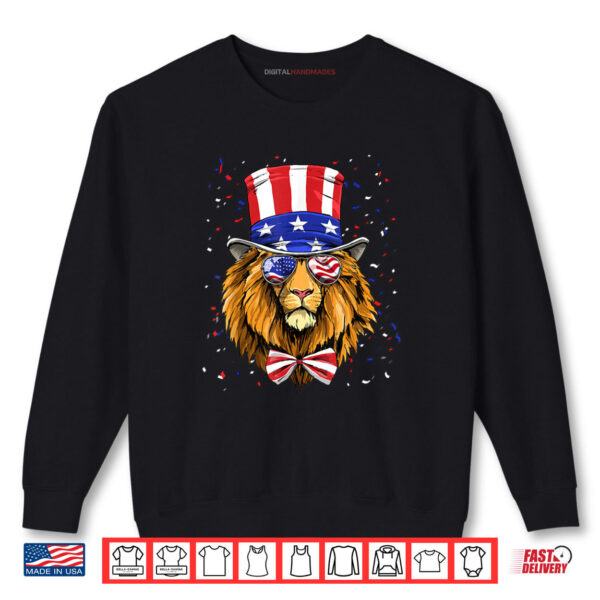 4th of July Patriotic Lion USA Flag Independence Lion Lover Shirt 1 Sweatshirt 4th of July Patriotic Lion USA Flag Independence Lion Lover Shirt