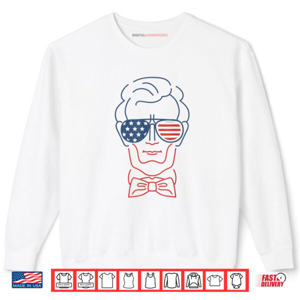 Abe Line Drawing USA 4th of July President Abraham Lincoln Shirt 1 Sweatshirt Abe Line Drawing USA 4th of July President Abraham Lincoln Shirt