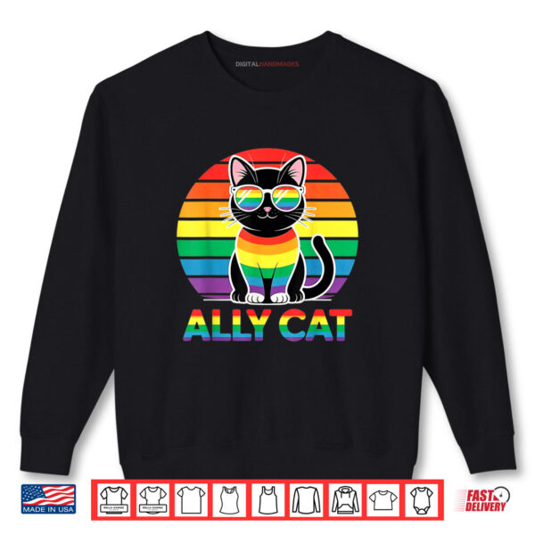 Ally Cat LGBTQ Rainbow Cat Pride Cat Shirt 1 Sweatshirt Ally Cat LGBTQ Rainbow Cat Pride Cat Shirt 2
