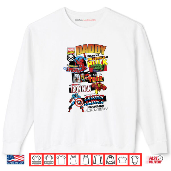 Avengers Father's Day Retro Comic Graphic Shirt 1 Sweatshirt Avengers Fathers Day Retro Comic Graphic Shirt