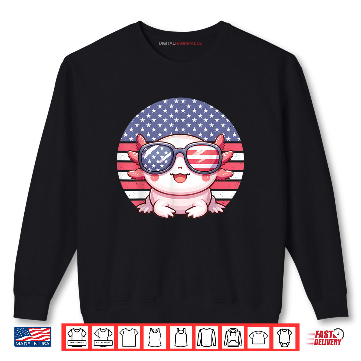 Axolotl American Flag 4th of July Axolotl Shirt Axolotl American Flag 4th of July Axolotl Shirt