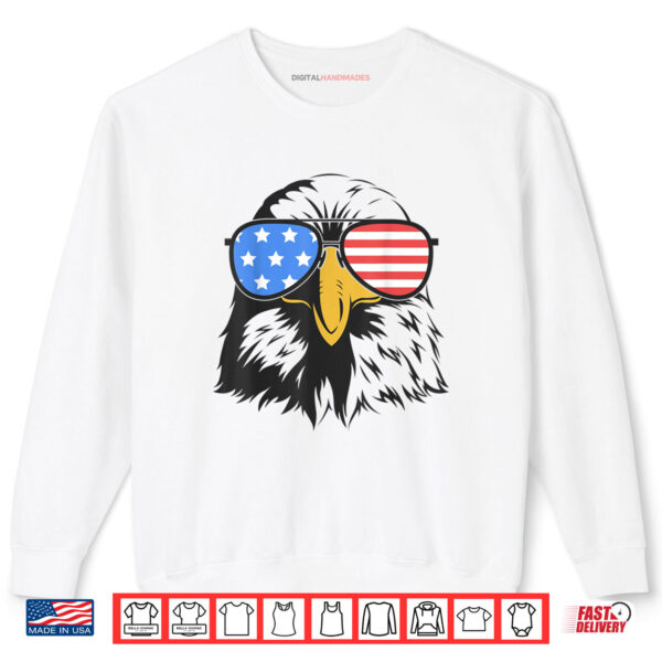 Sweatshirt Bald Eagle in Sunglasses American Flag Freedom 4th of July Shirt
