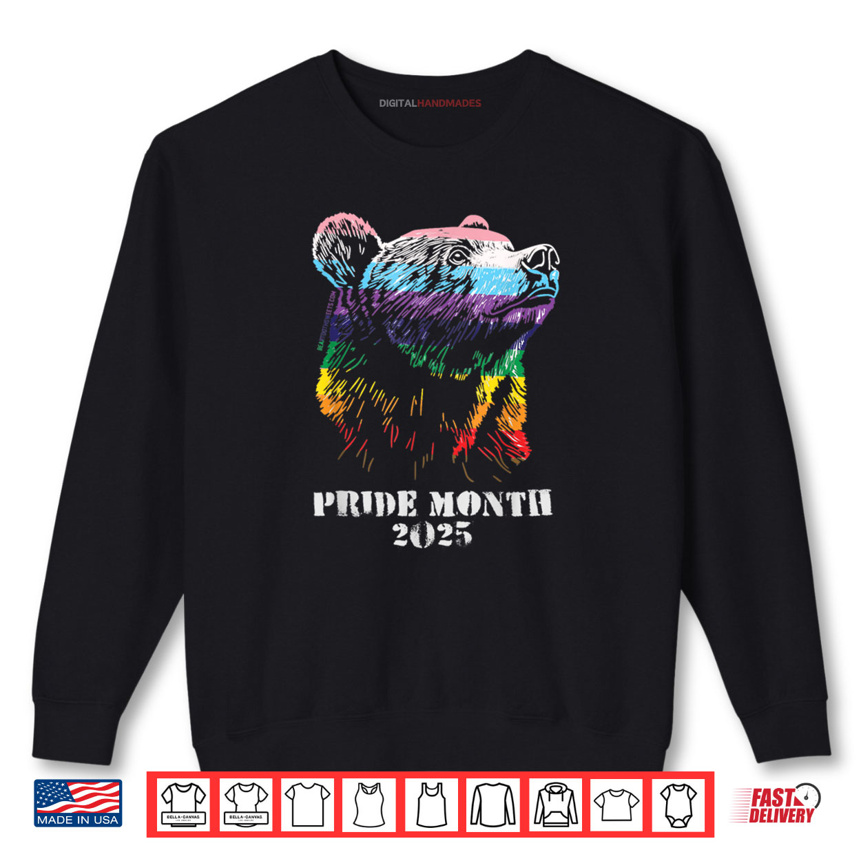 Bear Pride Flag Rainbow for 2025 Month Shirt Bear Pride Flag Rainbow for 2025 Month Shirt