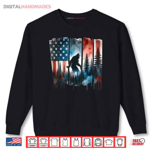 Bigfoot American Flag Sasquatch Patriotic 4th Of July Shirt 1 Sweatshirt Bigfoot American Flag Sasquatch Patriotic 4th Of July Shirt