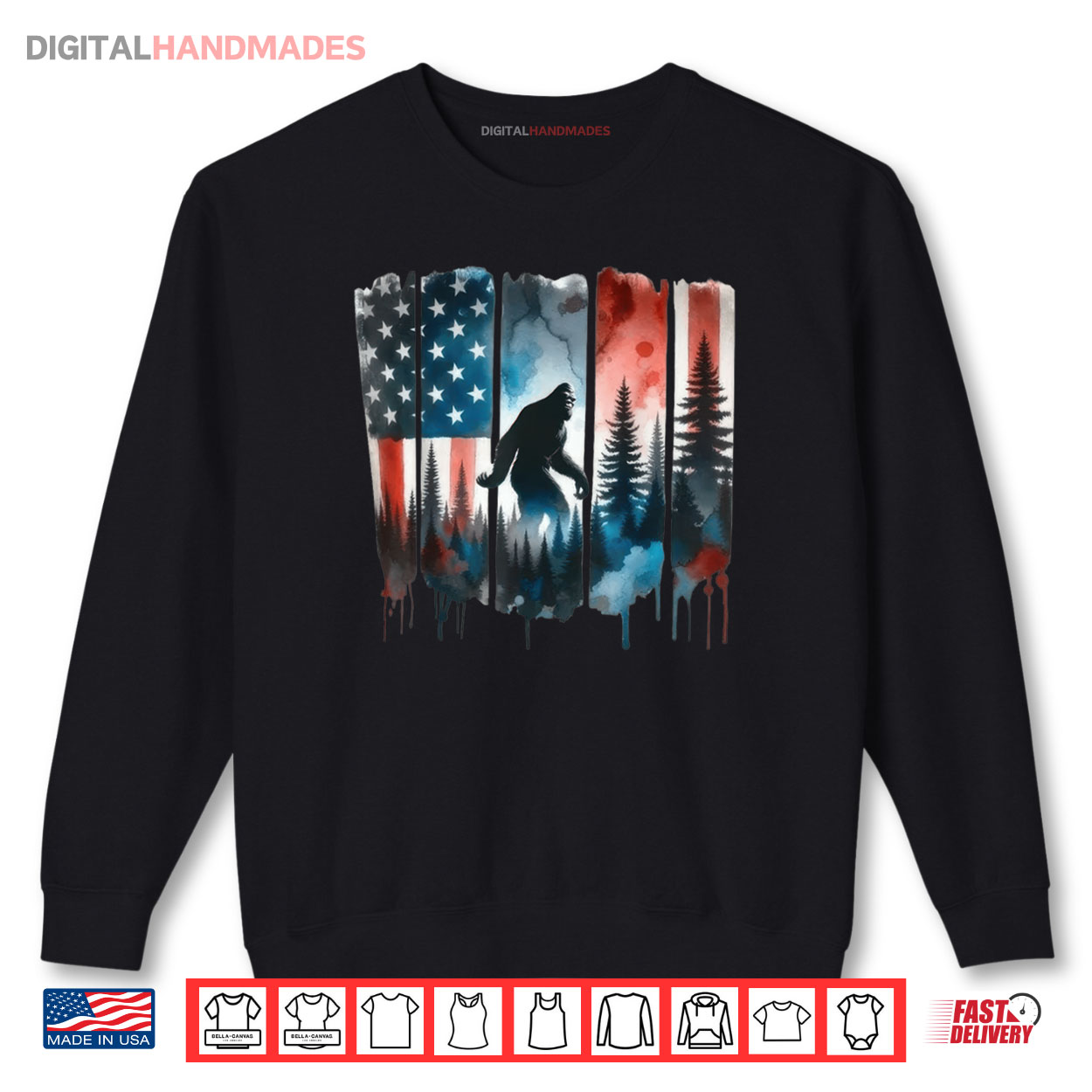 Bigfoot American Flag Sasquatch Patriotic 4th Of July Shirt Bigfoot American Flag Sasquatch Patriotic 4th Of July Shirt