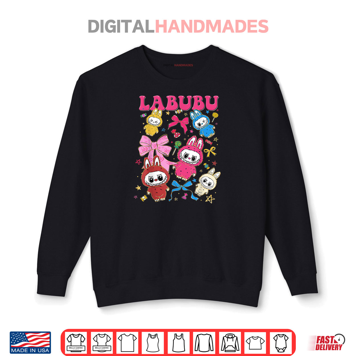 Coquette Bow Labubu The Monsters Labubu Lover Shirt Coquette Bow Labubu The Monsters Labubu Lover Shirt