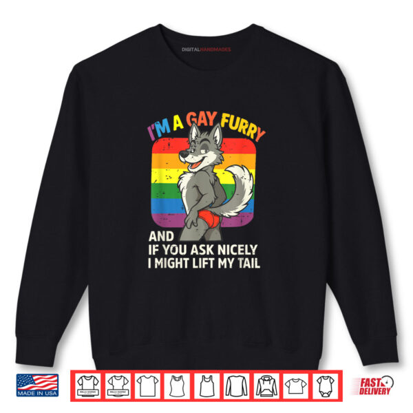Cute I'm A Gay Furry Pride Month Gay LGBTQ Rainbow Fox Furry Shirt 1 Sweatshirt Cute Im A Gay Furry Pride Month Gay LGBTQ Rainbow Fox Furry Shirt