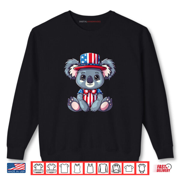 Sweatshirt Cute Koala USA Flag 4th Of July Shirt
