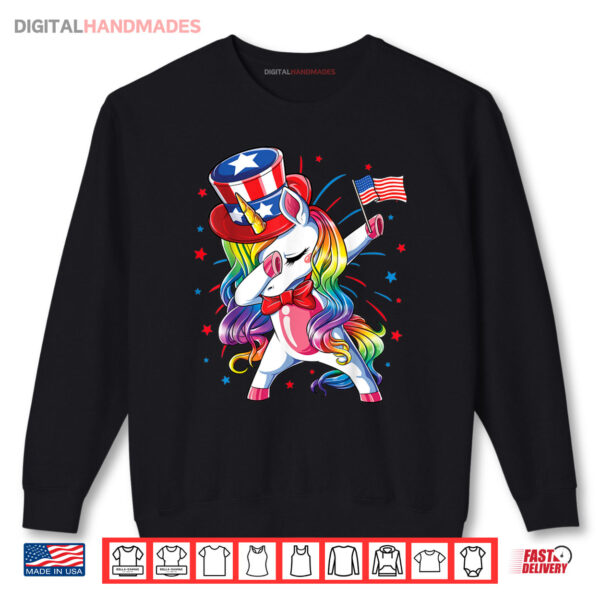 Dabbing Unicorn 4th of July Shirts Girls Kids Women American Shirt 1 Sweatshirt Dabbing Unicorn 4th of July Shirts Girls Kids Women American Shirt