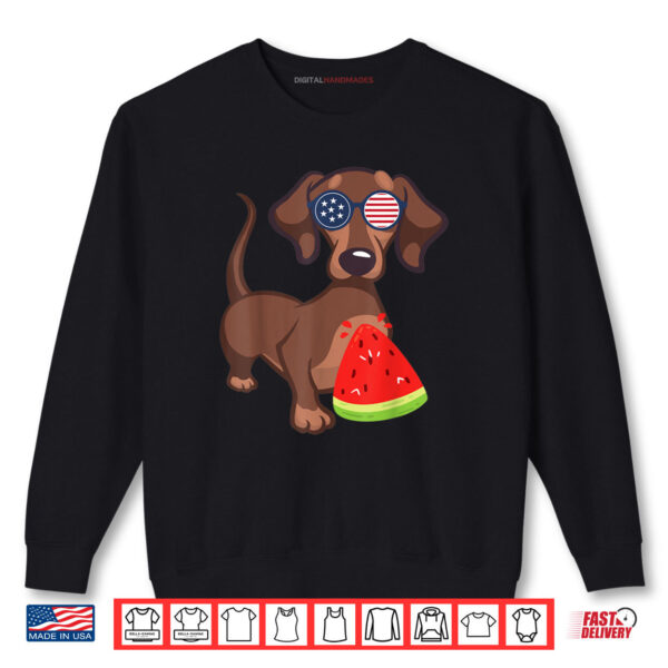 Sweatshirt Dachshund 4th Of July Watermelon Novelty Gift Shirt Shirt digitalhandmades