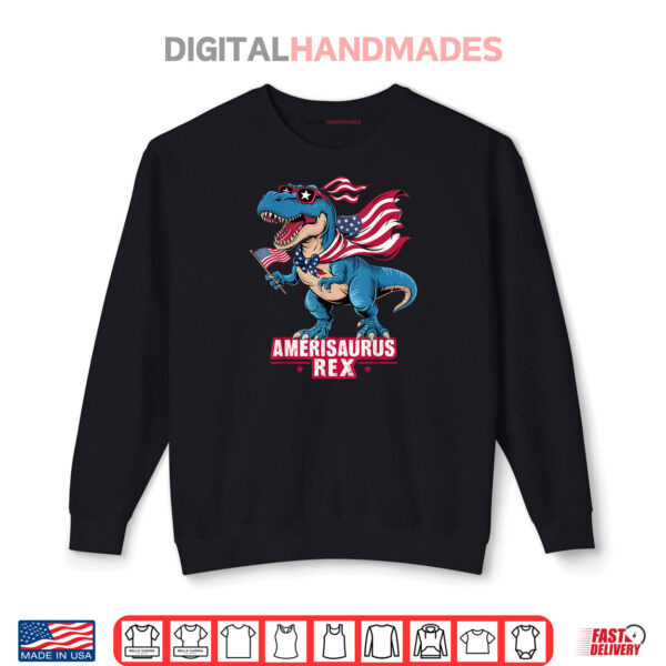 Sweatshirt Dinosaur 4th of July Amerisaurus T Rex Shirt