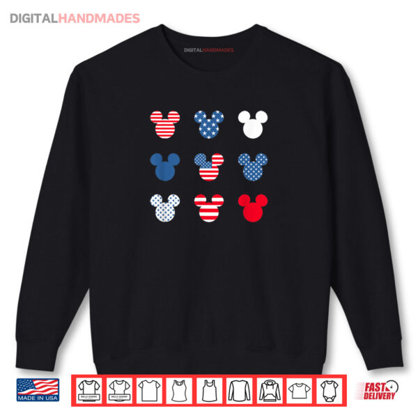 Sweatshirt Disney Mickey And Friends 4th Of July Red White Blue Ears Shirt