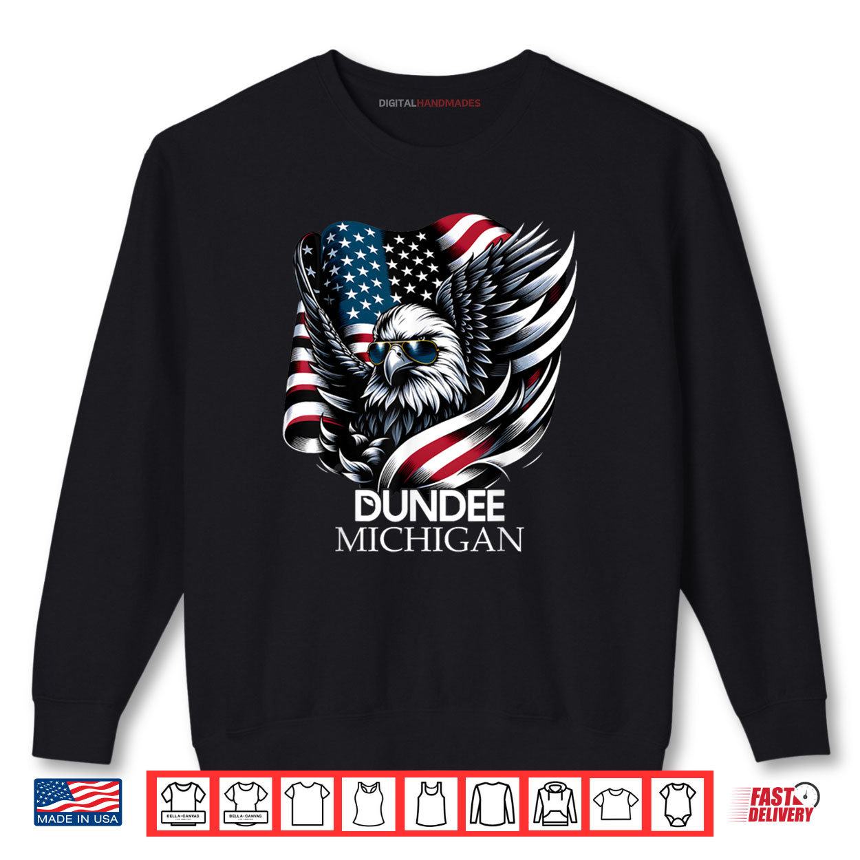 Dundee Michigan 4th Of July USA American Flag Shirt Dundee Michigan 4th Of July USA American Flag Shirt