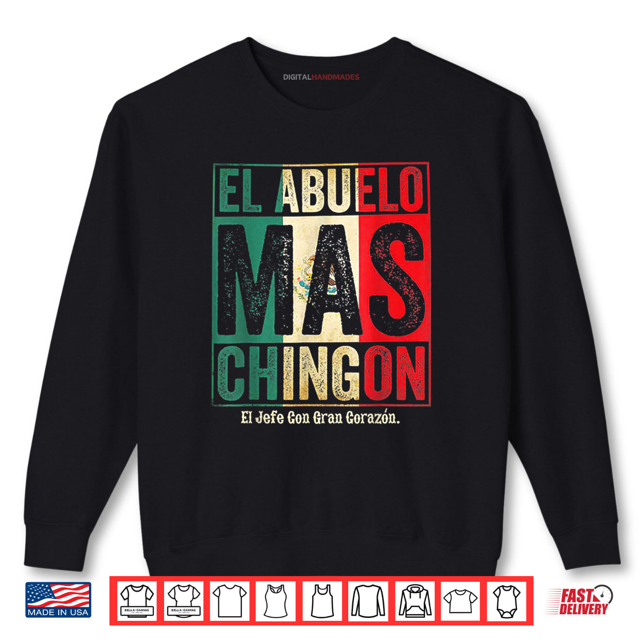 El Abuelo Mas Chingon Jefe Con Gran Corazon Shirt El Abuelo Mas Chingon Jefe Con Gran Corazon Shirt