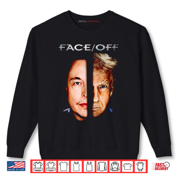 Sweatshirt Elon Vs Trump Face Off Shirt