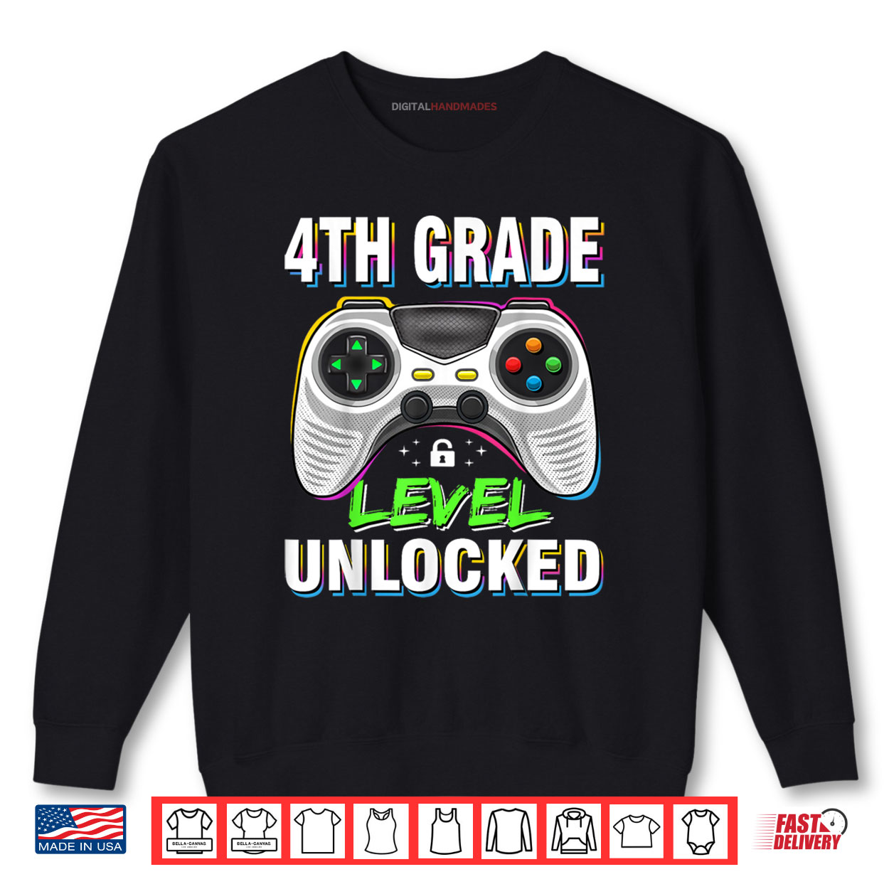 First Day Of 4th Grade Gaming Back To School Shirt First Day Of 4th Grade Gaming Back To School Shirt