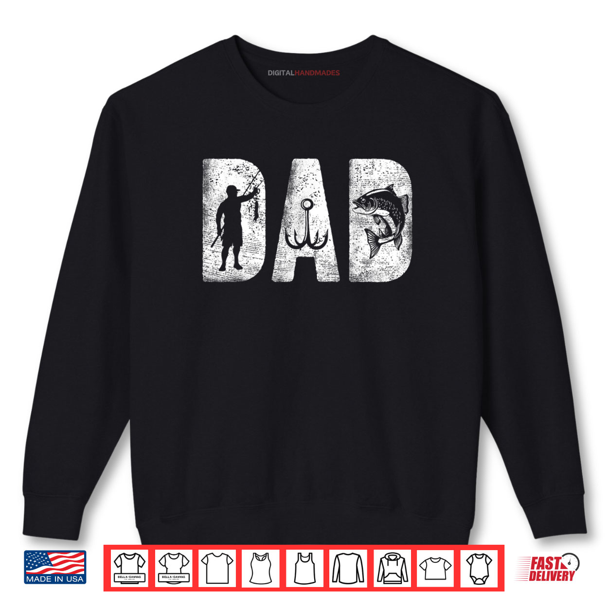 Fishing Dad Classic Bold Font Father’s Day Fish Daddy Shirt Fishing Dad Classic Bold Font Father’s Day Fish Daddy Shirt