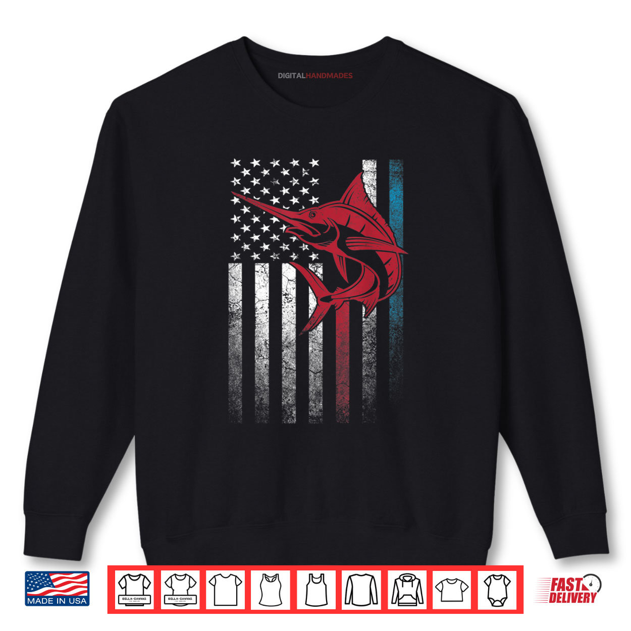 Fishing Marlin Swordfish Fish 4th of July American Flag USA Shirt Fishing Marlin Swordfish Fish 4th of July American Flag USA Shirt