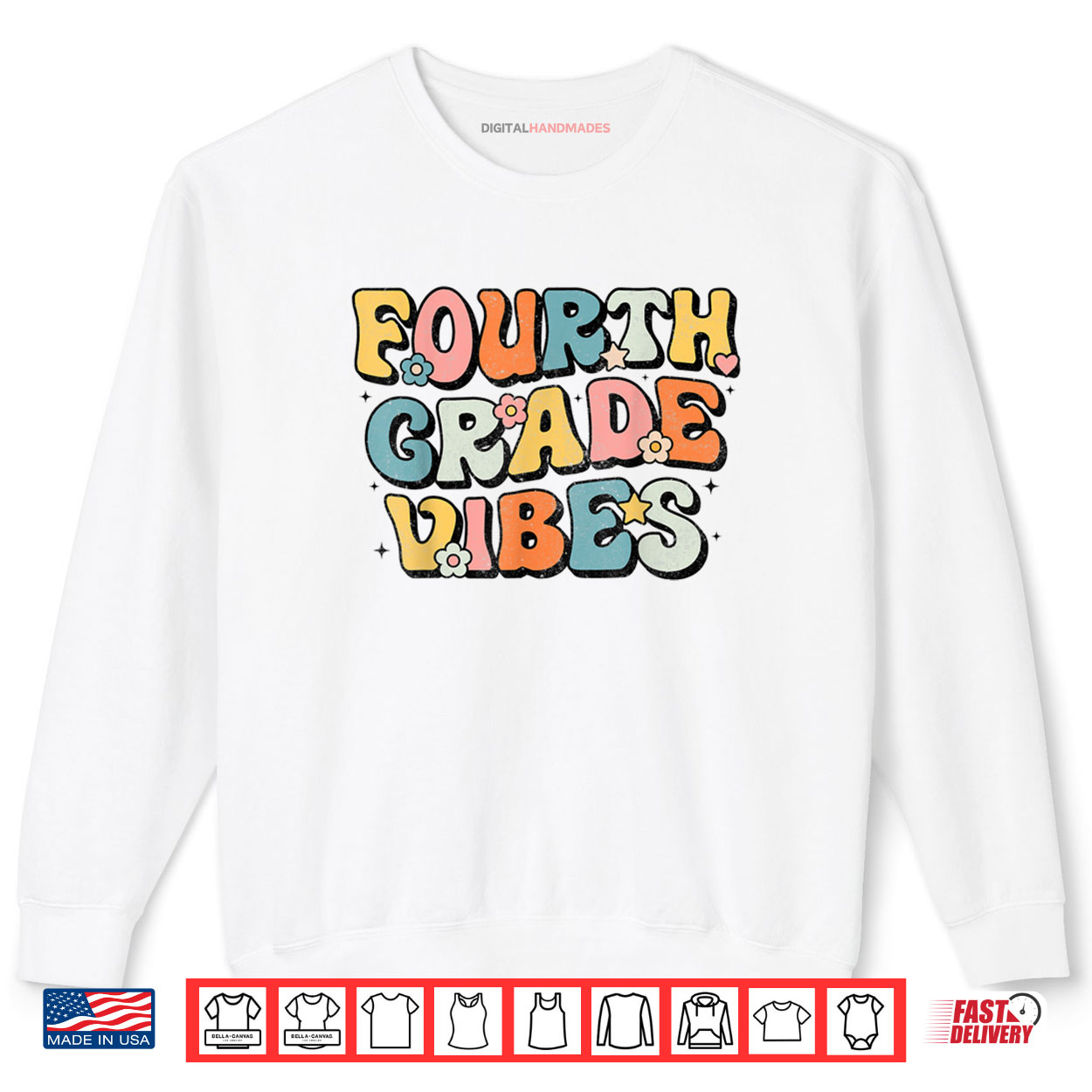 Fourth Grade Vibes 4th Grade Team Retro 1st Day of School Shirt Fourth Grade Vibes 4th Grade Team Retro 1st Day of School Shirt