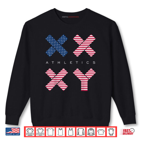 Sweatshirt Gender Genetic American Flag XX XY Athletics Shirt