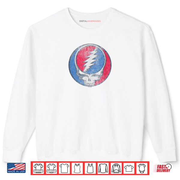 Sweatshirt Grateful Dead Distressed Steal Your Face Logo Vintage Band Shirt