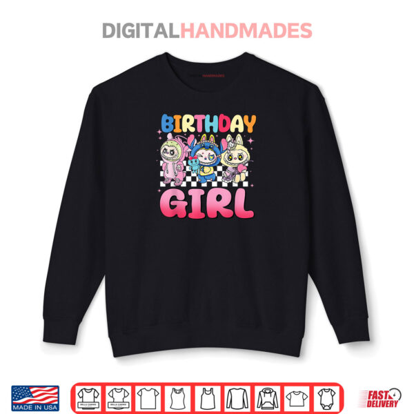 Groovy Happy Birthday Girls Kids Teens Labubu Bday Shirt 1 Sweatshirt Groovy Happy Birthday Girls Kids Teens Labubu Bday Shirt