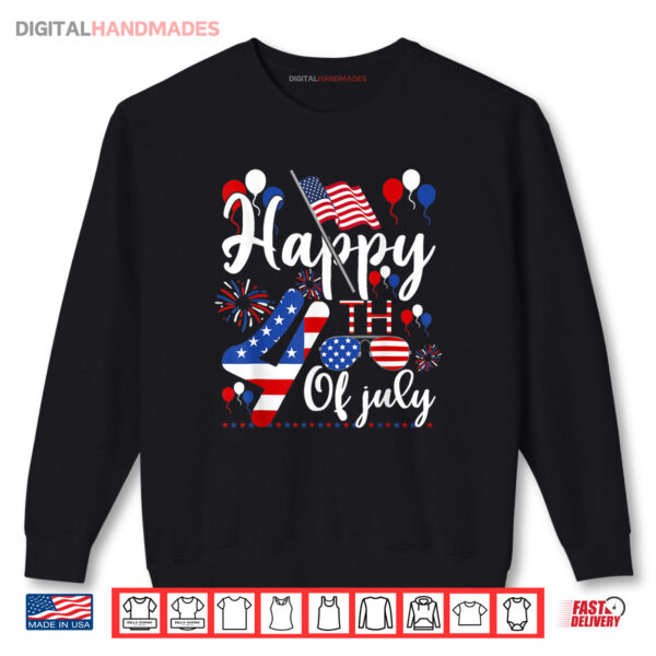 Sweatshirt Happy Fourth Of July Patriotic US American Flag 4th Of July Shirt