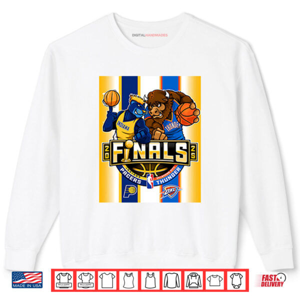 Sweatshirt Indiana Pacers Vs Oklahoma City Thunder 2025 NBA Finals Mascot Shirt