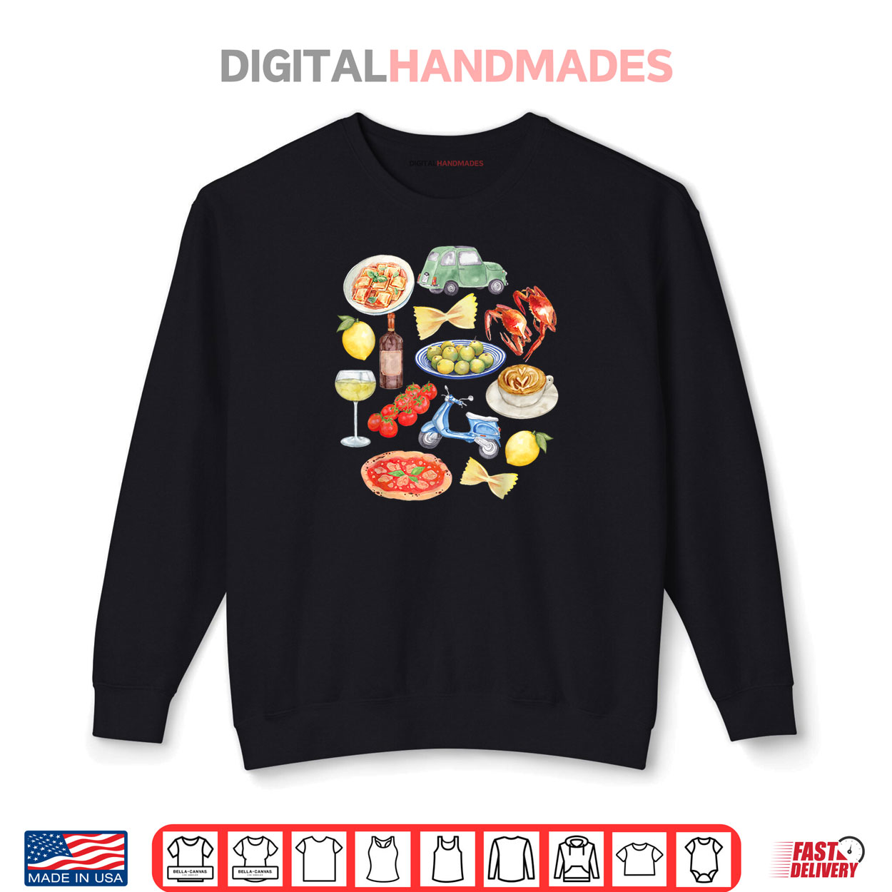 Italy Aesthetic Watercolor Vibes Graphic Shirt Italy Aesthetic Watercolor Vibes Graphic Shirt