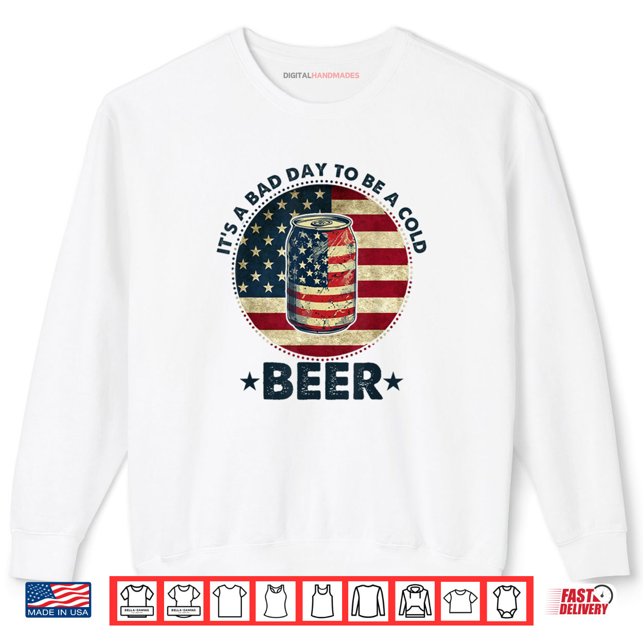 It’s a Bad Day to Be a Cold Beer Vintage US Flag 4th of July Shirt It’s a Bad Day to Be a Cold Beer Vintage US Flag 4th of July Shirt