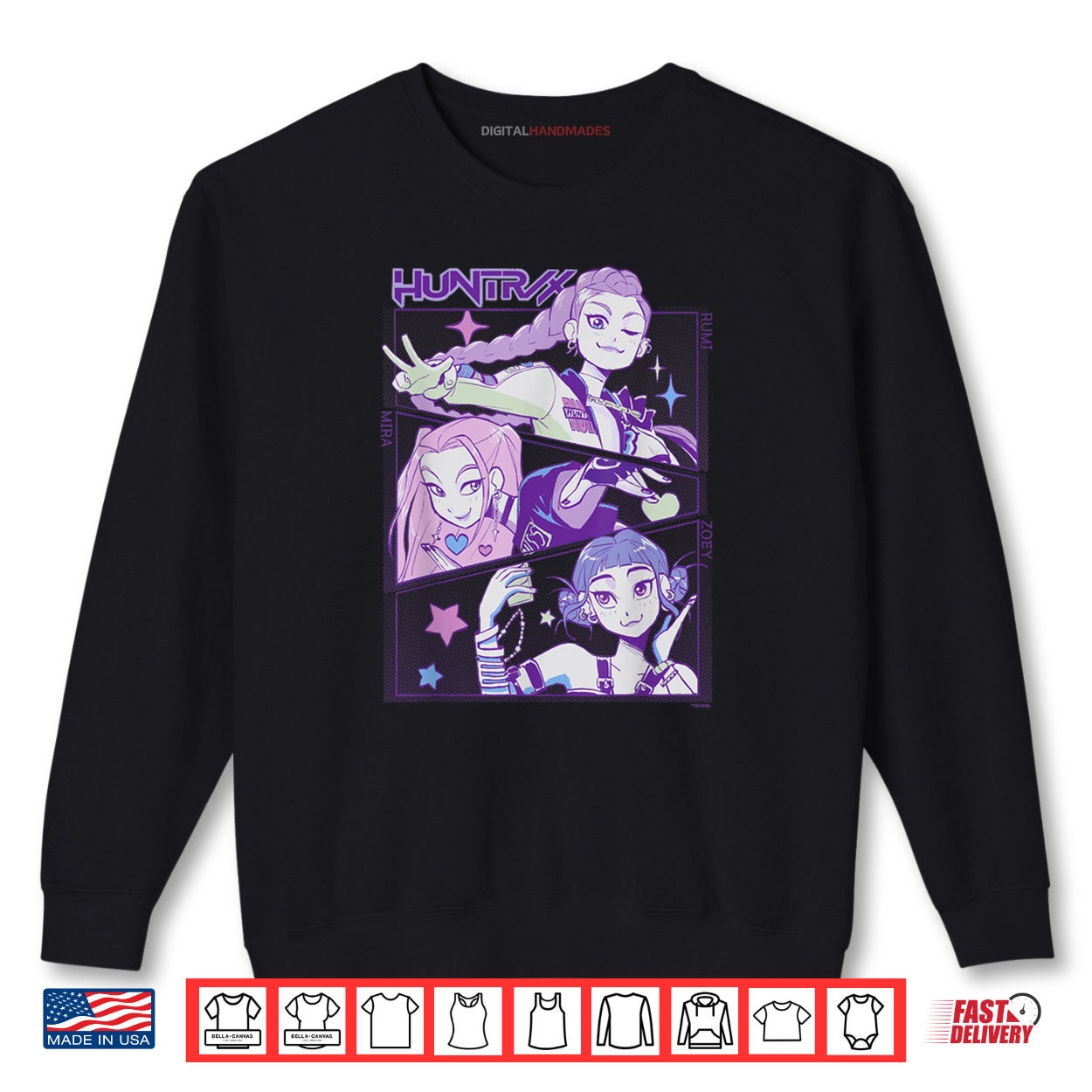 KPop Demon Hunters Huntrix Team Shirt KPop Demon Hunters Huntrix Team Shirt