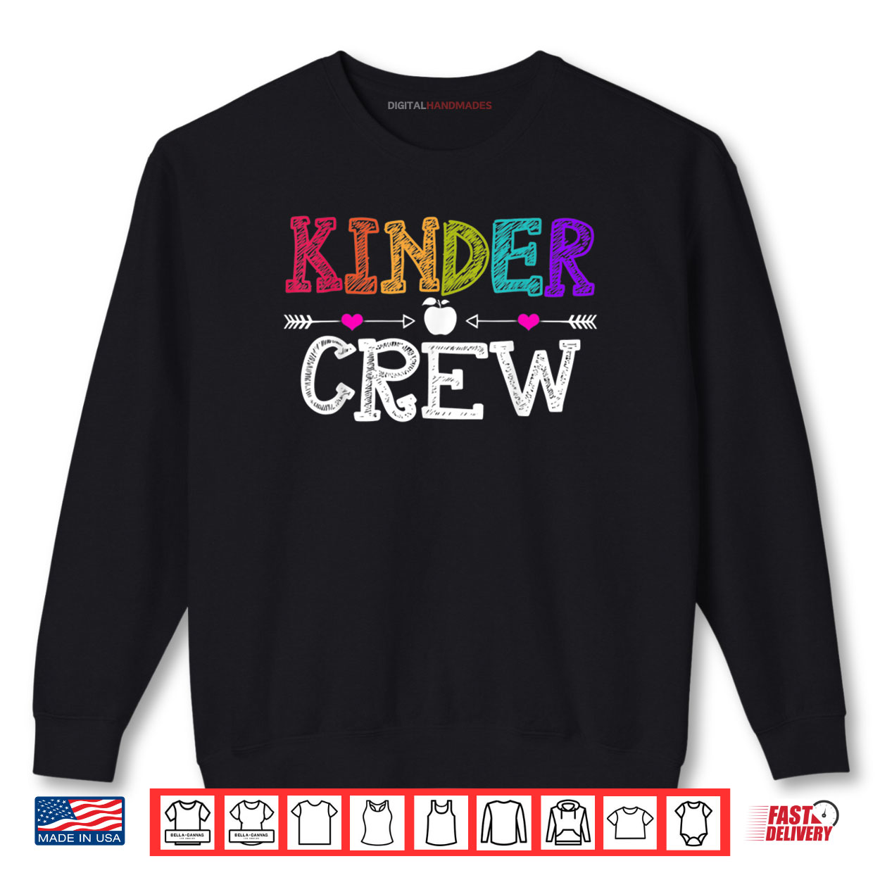 Kinder Crew Funny Kindergarten Teacher 1st Day of School Shirt Kinder Crew Funny Kindergarten Teacher 1st Day of School Shirt