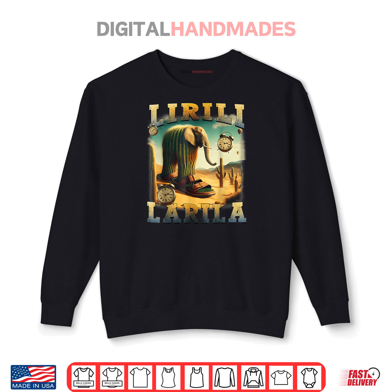 Lirili Larila Italian Brainrot Cactus Elephant Shirt Lirili Larila Italian Brainrot Cactus Elephant Shirt