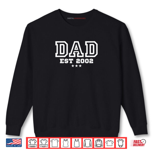 Sweatshirt Mens Dad Established 2002 Fathers Day Shirt