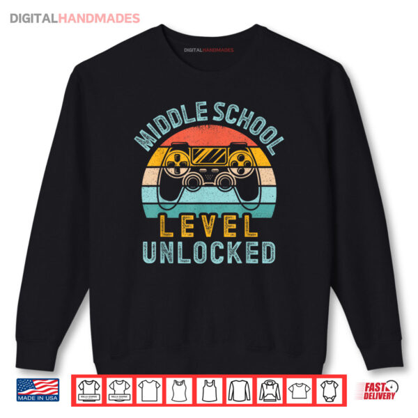 Sweatshirt Middle School Level Unlocked Video Game Back to School Shirt