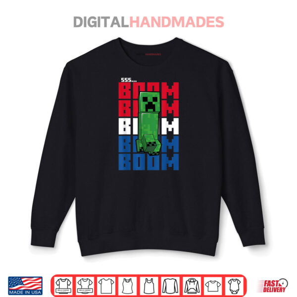 Minecraft 4th Of July Creeper Boom American Colors Shirt 1 Sweatshirt Minecraft 4th Of July Creeper Boom American Colors Shirt